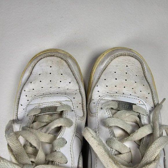 Nike Air Force One Shoes Sneakers Size 6.5Y / 8W White 314192-117 - Picture 8 of 12